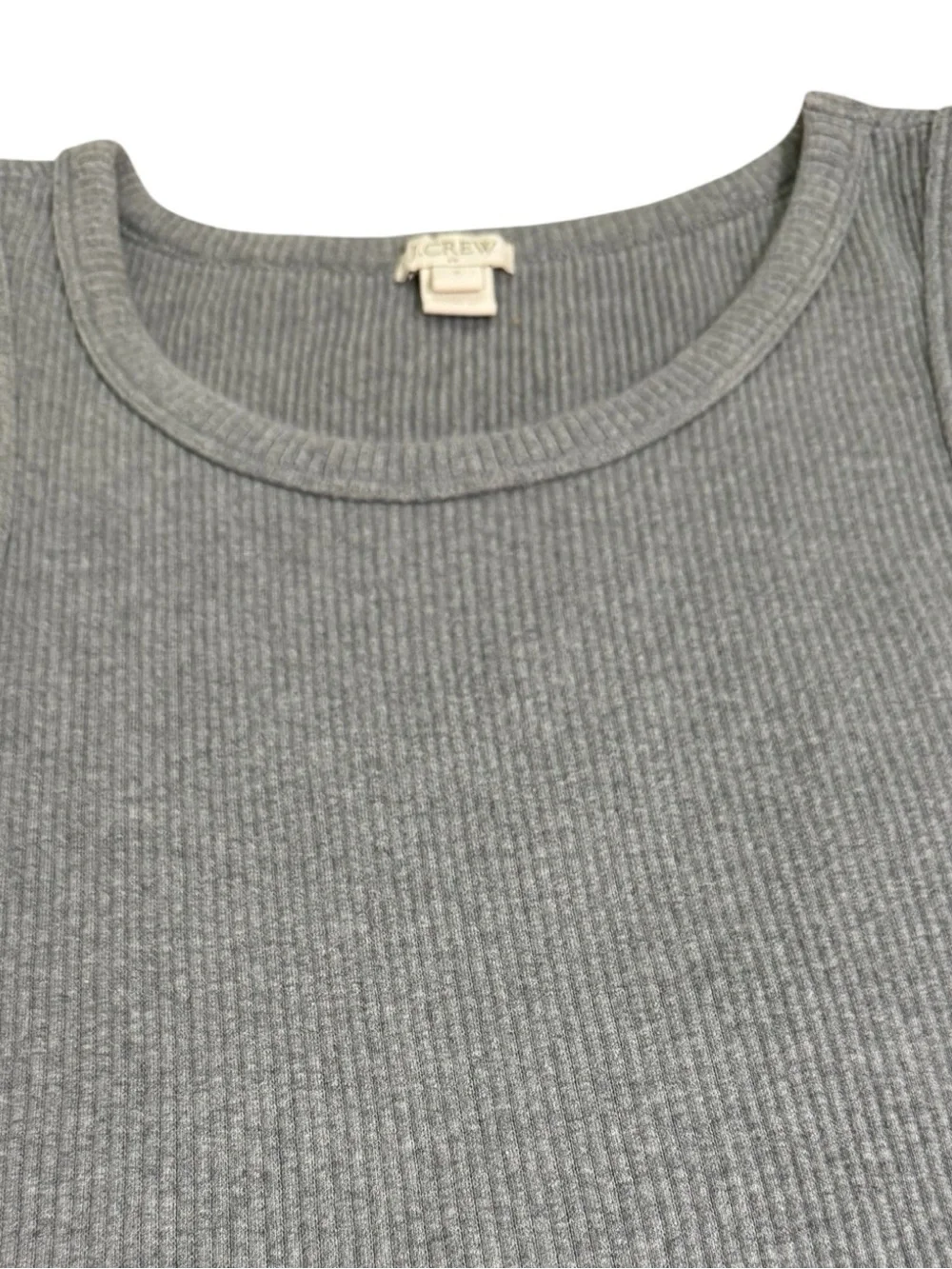 J. Crew Gray Ribbed Midi Tank Dress